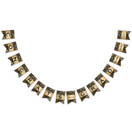 Graduierungspartei "Black and Gold Damask" Wimpelkette