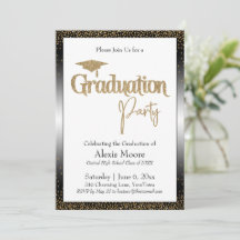 Graduierungspartei Borded Gold Confetti