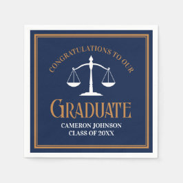 Graduierungspartei der Blue Gold School Serviette