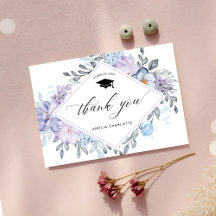 Graduierungspartei Dusty Floral Trendy Script