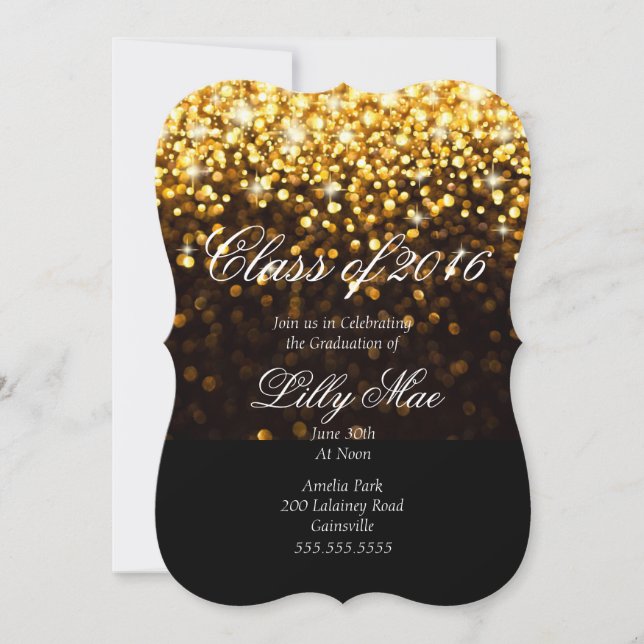 Graduierungspartei Einladung (Vorderseite)