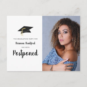 Graduierungspartei Foto-Skript verschoben Postkarte