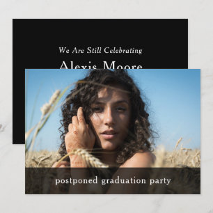 Graduierungspartei Fotokarte verschoben Einladung