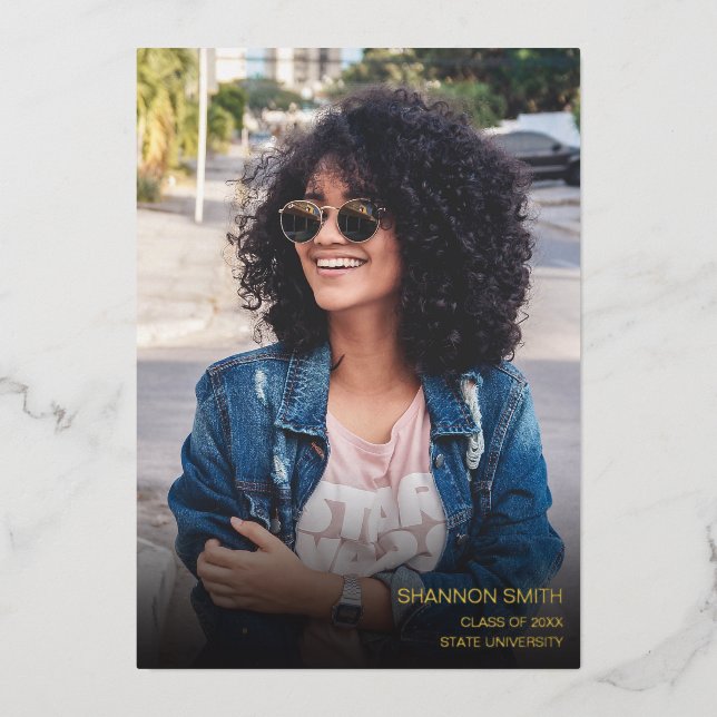 Graduierungspartei für Foto- und Handschriftenkund Folieneinladung (Vorderseite)