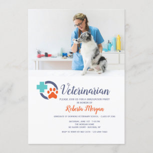 Graduierungspartei für tierärztliches Foto im Kreu Einladung