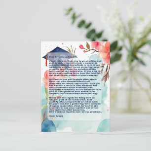 Graduierungspartei für Wasserfarben Postkarte