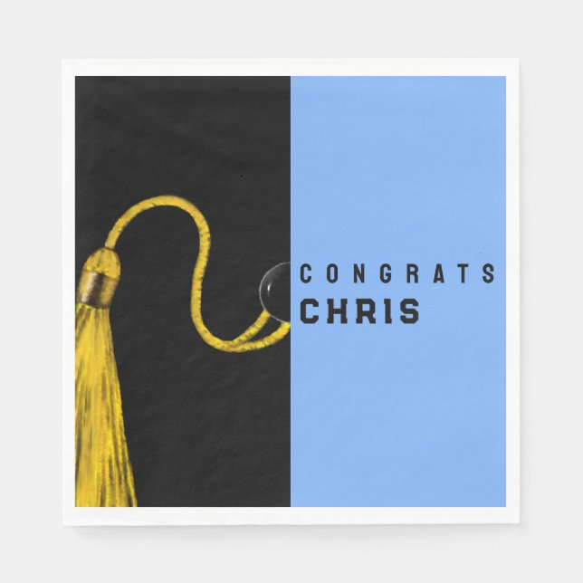 Graduierungspartei Glückwunsch Napkins Serviette (Vorderseite)