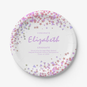 Graduierungspartei "Klasse" des Individuellen Name Pappteller