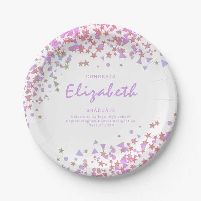 Graduierungspartei "Klasse" des Individuellen Name Pappteller (Vorderseite)