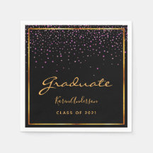 Graduierungspartei lila Gold