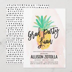 Graduierungspartei Luau Tropisches Ananas-Party Einladung
