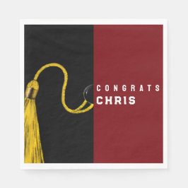Graduierungspartei Maroon Napkins Serviette