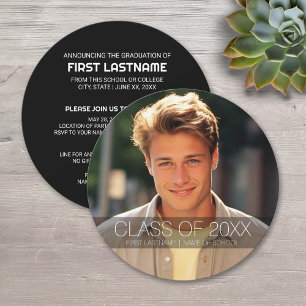 Graduierungspartei mit Foto kann die Hintergrundfa Einladung