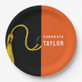 Graduierungspartei Orange Paper Teller