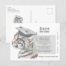 Graduierungspartei Save the Date Einladung Postkar