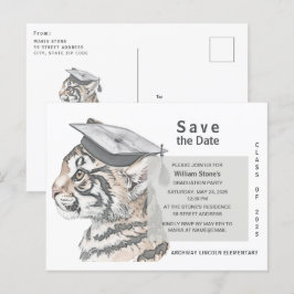 Graduierungspartei Save the Date Einladung Postkar