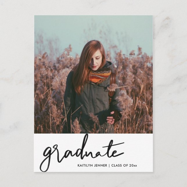 Graduierungspartei | Save the Date Grad Foto Postkarte (Vorderseite)