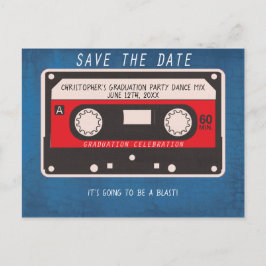 Graduierungspartei Save the Date Retro-Band Ankündigungspostkarte