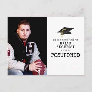 Graduierungspartei Zurückgestellt Foto Minimalisti Postkarte