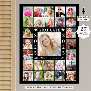 Graduierungsparty 27 FotoCollage Personalisiert Poster