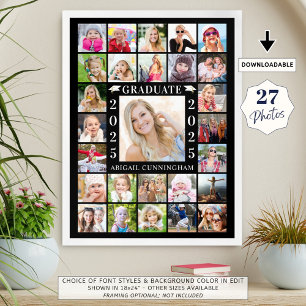 Graduierungsparty 27 FotoCollage Personalisiert Poster