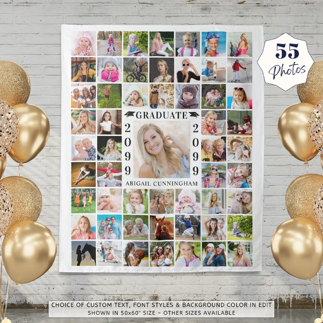 Graduierungsparty 55 Hintergrund für Fotocollage w Wandteppich (Von Creator hochgeladen)