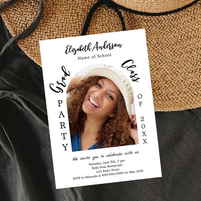 Graduierungsparty arch Foto-Klasse 2025 Einladung (Von Creator hochgeladen)