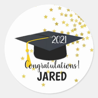 Graduierungsparty-Aufkleber für alle Ihre Bedürfni Runder Aufkleber