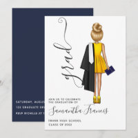 Graduierungsparty für Marineblau und Gold