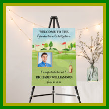 Graduierungsparty Golf Welcome Foam Board