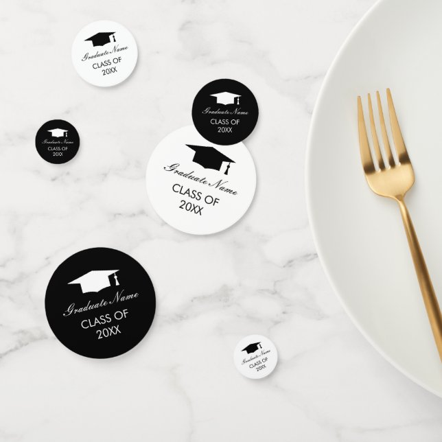 Graduierungsparty Konfetti mit Ihrem Graduiertenna (Gruppe)