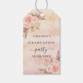 Graduierungsparty Pampas Gras blush Rose Vielen Da Geschenkanhänger