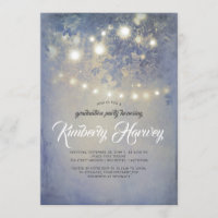 Graduierungsparty Rustic Lights Dusty Blue