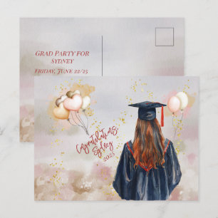 Graduierungsparty Tochter Herzlichen Glückwunsch Postkarte