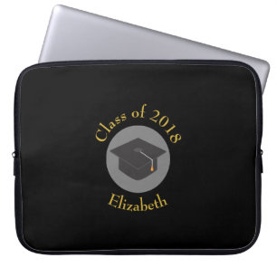 Graduierungspauschale für schwarze Klasse mit 20xx Laptopschutzhülle