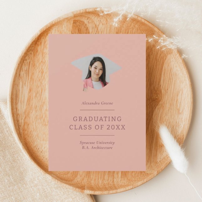 Graduierungspauschale Rosa Maroon 1 Foto Abschluss Ankündigung (Von Creator hochgeladen)