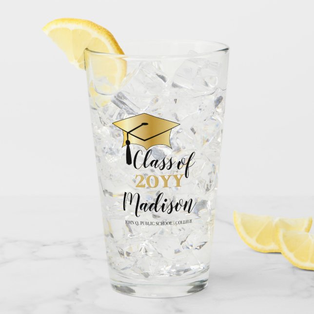 Graduierungspauschale - Tassel Black Gold Class 20 Glas (Vorderseite Ice)