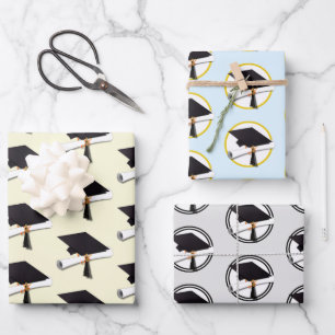 Graduierungsstufe und Diploma-Abschluss Geschenkpapier Set