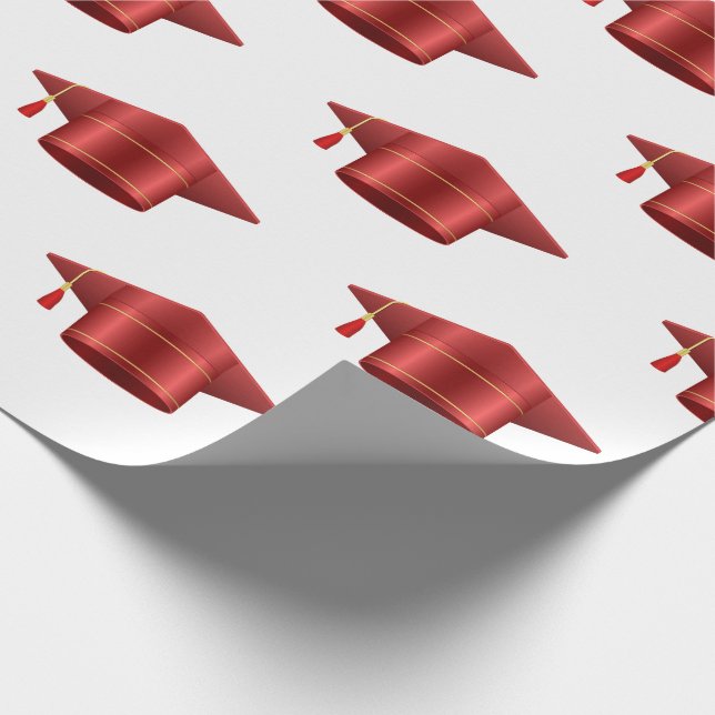 Graduierungstafel Red Geschenkpapier (Ecke)