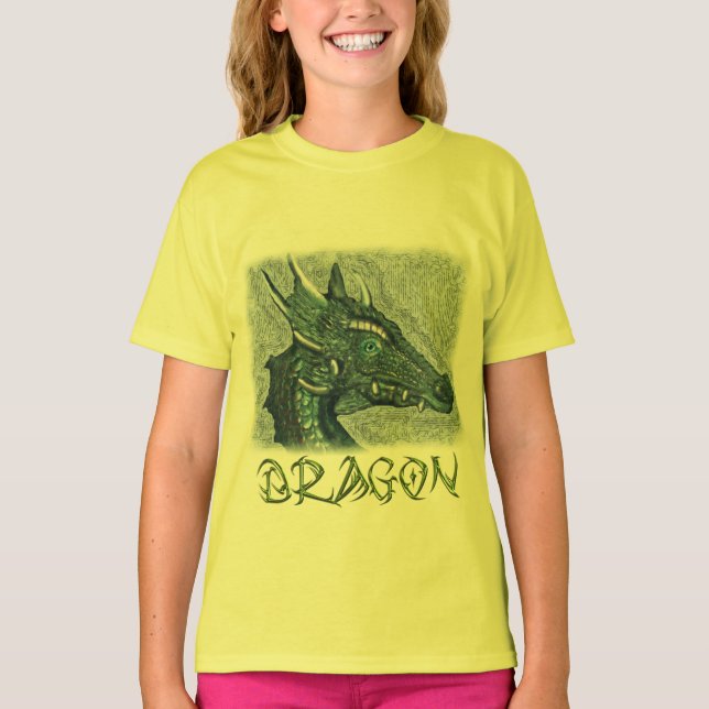 Graelle the Magical She Dragon Fantasy Art T-Shirt (Vorderseite)