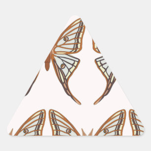 ‚Graellsia isabellae or Spanish Moon Moth‘ Dreieckiger Aufkleber