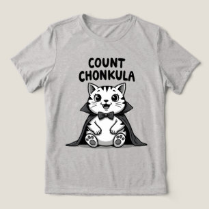 Graf Chonkula Lustiger Vampir-Katze Tri-Blend Shirt