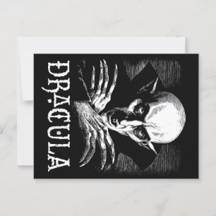 Graf Dracula Halloween Vampir Postkarte