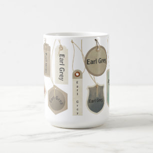Graf-grauer Tee oder irgendein Text-Monogramm   Tasse