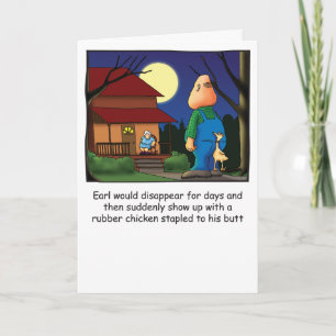 Graf und die Gummihuhn-humorvolle Karte