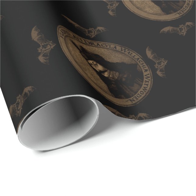 Graf Vlad Dracula Geschenkpapier (Rolleneckpunkt)