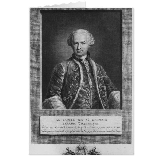 Graf von St. Germain, berühmter Alchemist, 1783 (Vorne)