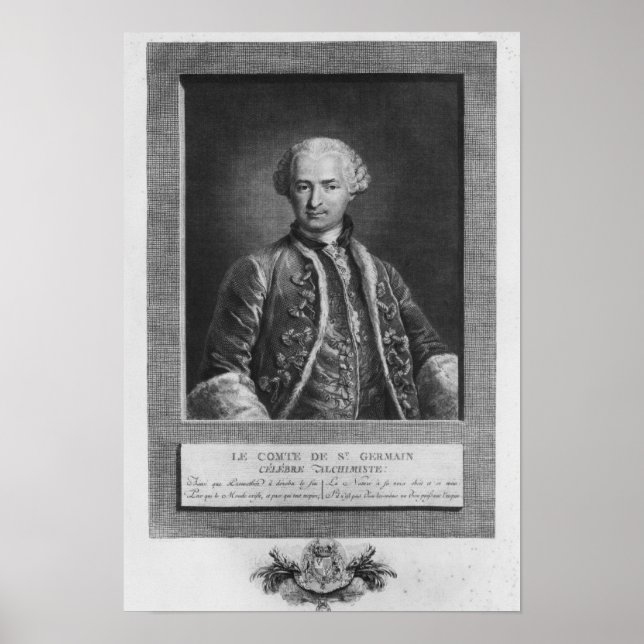 Graf von St. Germain, berühmter Alchemist, 1783 Poster (Vorne)