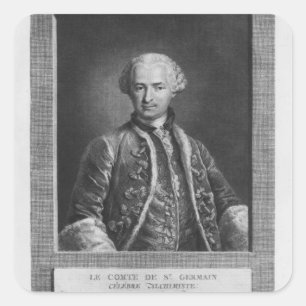 Graf von St. Germain, berühmter Alchemist, 1783 Quadratischer Aufkleber