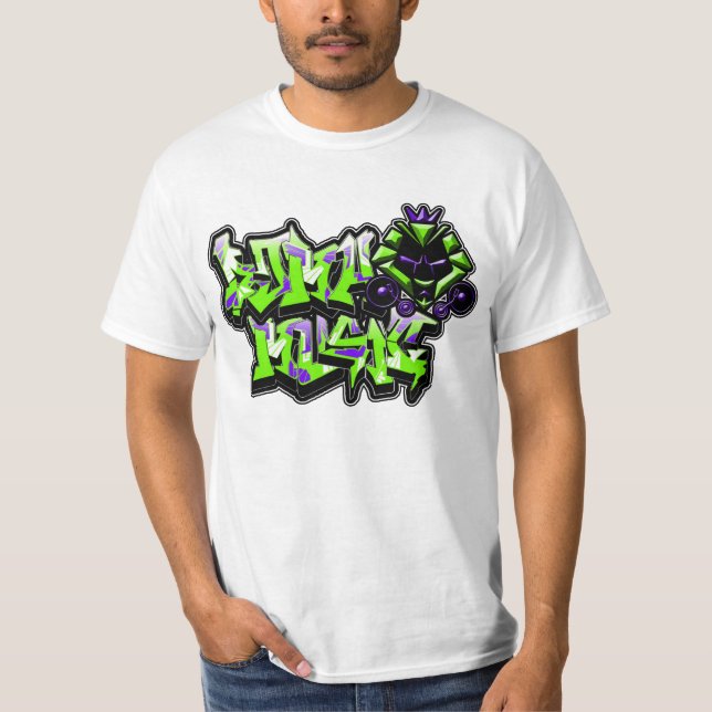 Graff Kat (Slimer u. lila Geister) T-Shirt (Vorderseite)